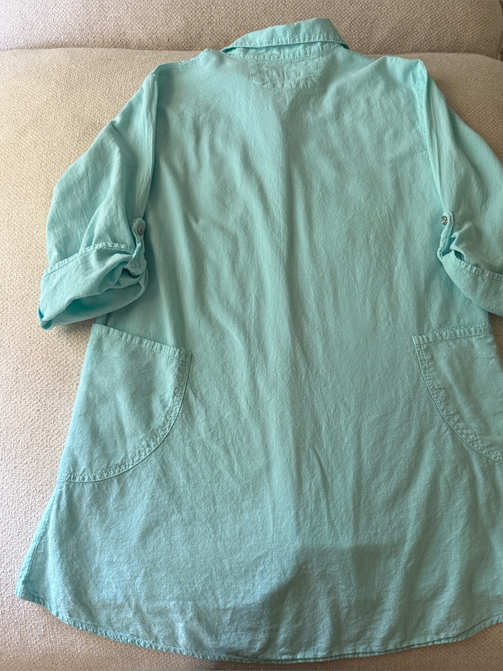 Cotton Collection Mint Shirt Dress - Picture 6 of 7